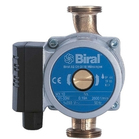 fotoЦиркуляционный насос WX 10 DN20, 31-33W -130  (H=0.8m, Q=1.8m3/h) BIRAL (рециркуляция)фото