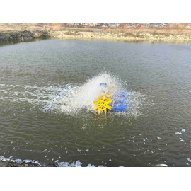 fotoКолесный 4-х лопастный аэратор для водоема HT-Y-1.5 380V 1.5kW KUBBERфото