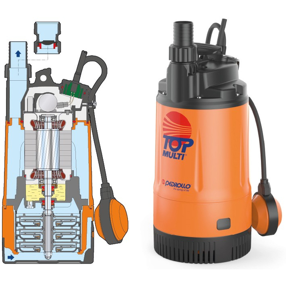 fotoПогружной насос с многолопастным колесом Pedrollo TOP MULTI 2 0,55 kWфото