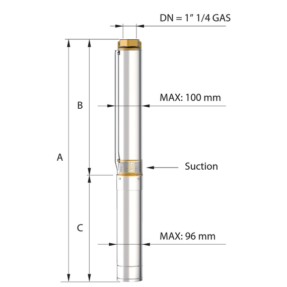 fotoПогружной насос Panelli 4'' 7,5kW 10HP 95 PR4 N/68 400V, изображение 4фото