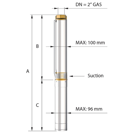 fotoПогружной насос Panelli 4'' 7,5kW 10HP 95 PR6 N/56 400V, изображение 4фото