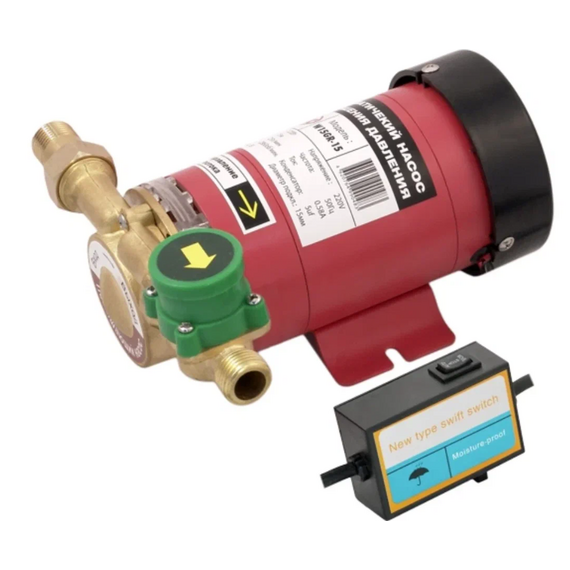 fotoНасос повышающий давл. с авт. включ. Сухой ротор. 120Вт W15GR-15 AUTO JEMIX, изображение 2фото