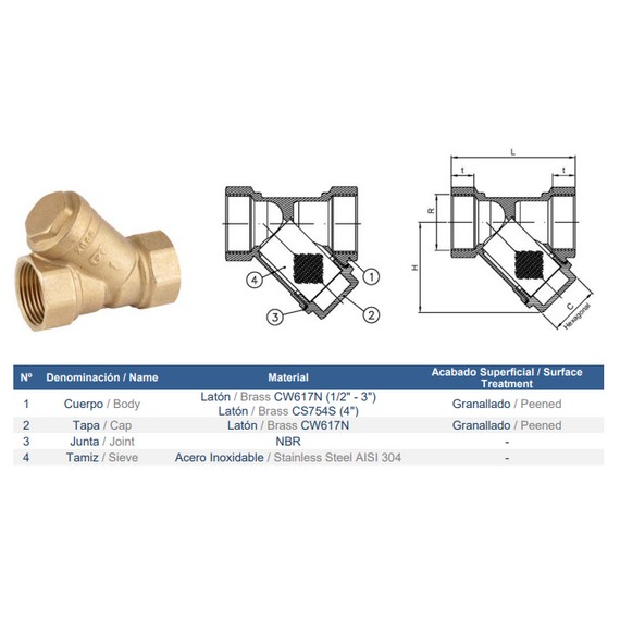 fotoФильтр грязевик 3/4' Genebre, изображение 2фото