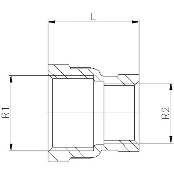 fotoМуфта нержавейка (редукция) 3/4*1/2 FF Genebre, изображение 3фото