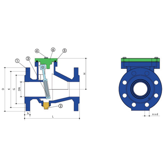 fotoОбратный клапан (чугун) DN65 IVR, изображение 3фото