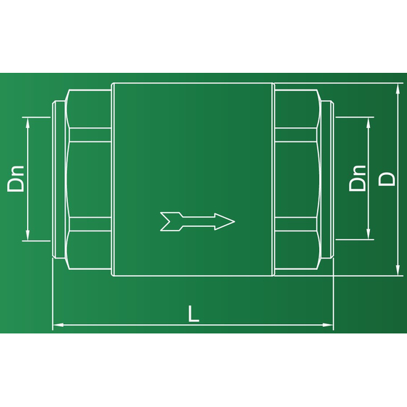 fotoОбратный клапан 1 1/4 с метал.затвором OR, изображение 4фото