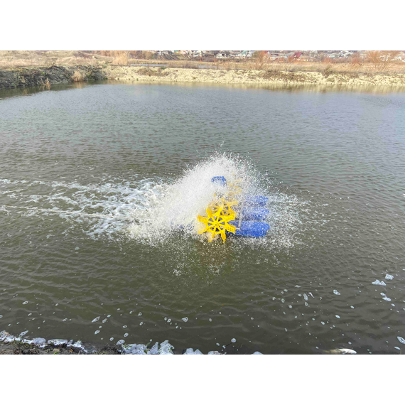 fotoКолесный 4-х лопастный аэратор для водоема HT-Y-1.5 220V 1.5kW KUBBER, изображение 3фото