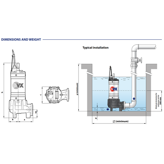 fotoДренажный электронасос для канализ. вод Pedrollo VXm 55/65 4 kW, изображение 4фото