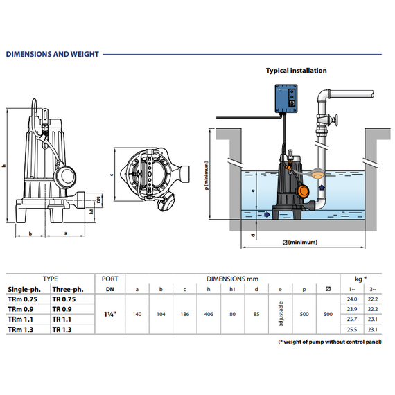 fotoДренажный электронасос с режущим механизмом Pedrollo TRITUS TR 0,75 kW, изображение 6фото