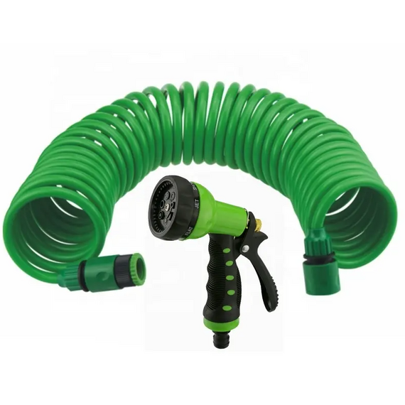 fotoНабор садовый: пистолет 5 режимов, 2 соединителя и спиральный шланг 25м.KUBBER/BarCod(2009010006765), изображение 3фото