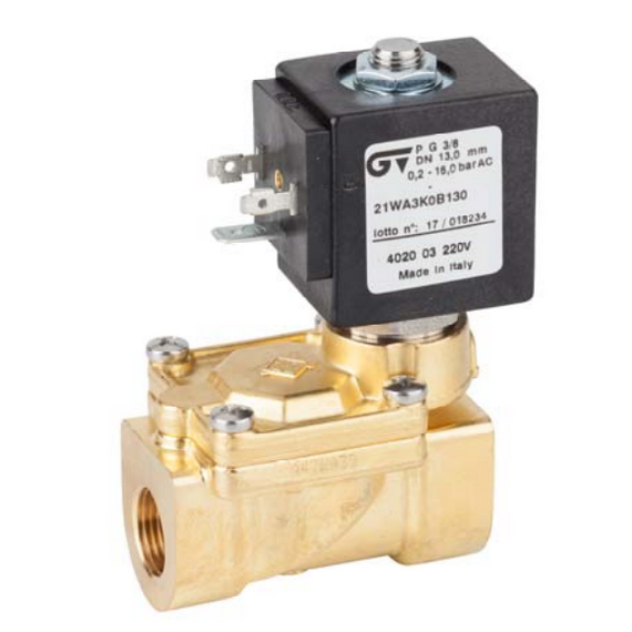 fotoСоленоидный клапан непрямого действия 1/2" 220V Н.О. Genebreфото