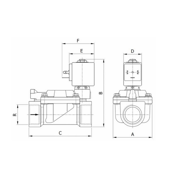 fotoСоленоидный клапан непрямого действия 1" 220V Н.О. Genebre, изображение 2фото
