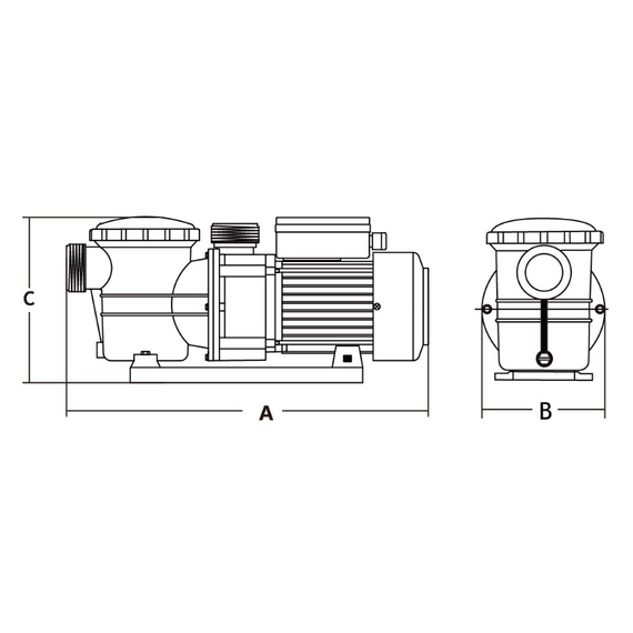 fotoНасос для бассейна KUBBER STP35; 9,6m3/h; 0.25KW/220V, изображение 3фото