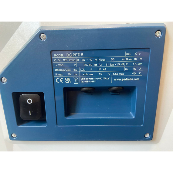 fotoАвтоматическая насосная станция Pedrollo DG PED 5 1,1 kW, изображение 6фото