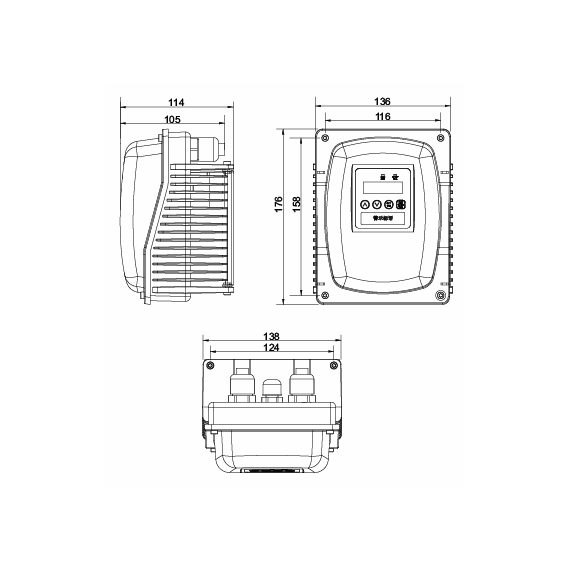 fotoЧастотный преобразователь Smart Pump Drive 220V+15% AC, 2.2kW SAJ, изображение 4фото