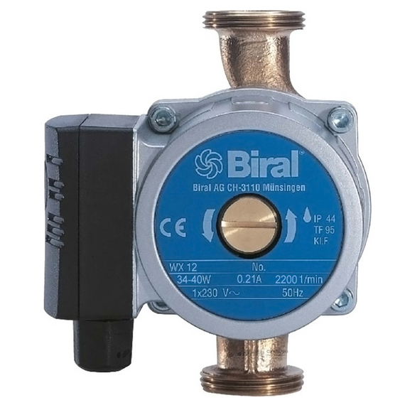 fotoЦиркуляционный насос WX 12 DN20, 34-40W -120 (H=2.0m, Q=3m3/h) BIRAL (рециркуляция)фото