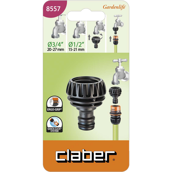 fotoКоннектор на быстрое соединение 1/2"- 3/4"(резьба внутренняя)  Claber, изображение 2фото