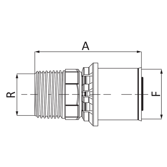 fotoМуфта 16x1/2M DeltaPress Unidelta, изображение 2фото