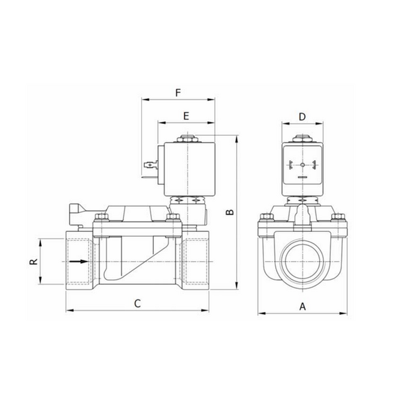fotoСоленоидный клапан непрямого действия 1" 220V Н.О. Genebre, изображение 2фото