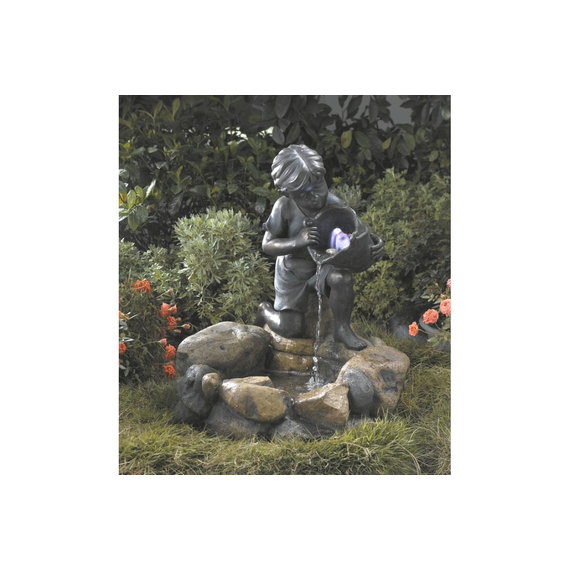 fotoСадовый фонтан GREEN APPLE GWXF01185 Девочка с рыбкой 64см Б0008229, изображение 2фото