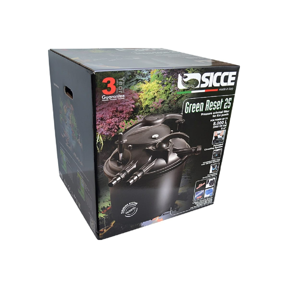 fotoНапорный фильтр с легкой очисткой SICCE GREEN RESET 25 литров с УФ-лампой ELAB01X, изображение 5фото