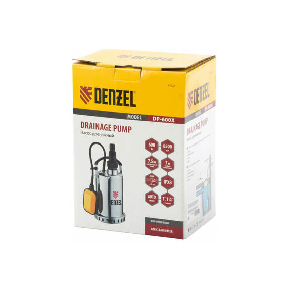 fotoДренажный насос DENZEL DP600X 97220, изображение 5фото