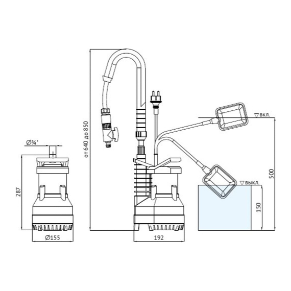 fotoСадовый насос UNIPUMP RAIN Q550M 59898, изображение 4фото