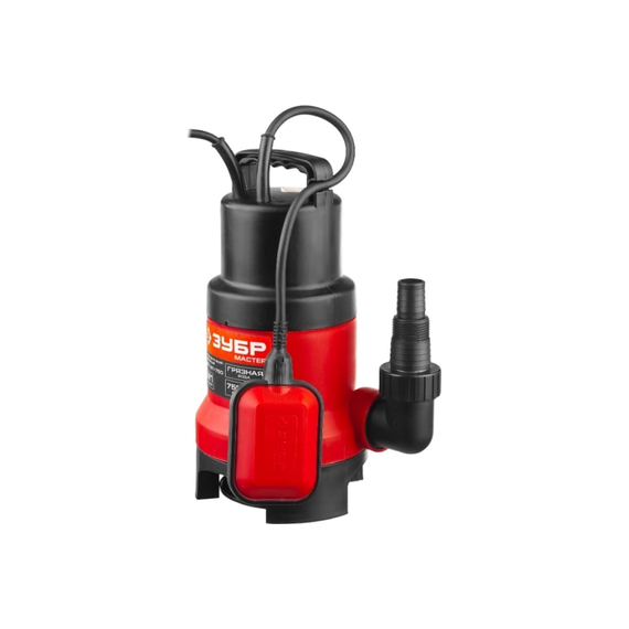 fotoПогружной дренажный насос для загрязненной воды ЗУБР МАСТЕР НПГ-М1-750, изображение 2фото