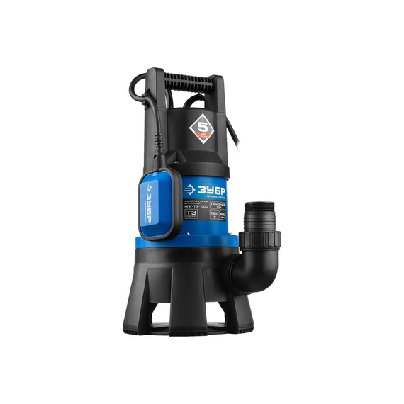 fotoПогружной дренажный насос для грязной воды ЗУБР ПРОФЕССИОНАЛ Т3 НПГ-Т3-1300, изображение 2фото