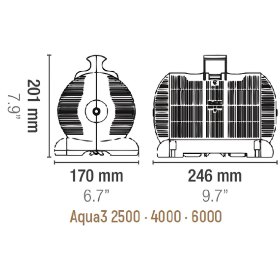 fotoФонтанный насос с насадками SICCE Aqua 3 - 6000 PLQ140, изображение 6фото