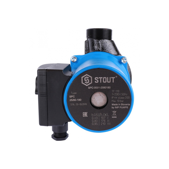 fotoЦиркуляционный насос STOUT 25/80-180 SPC-0001-2580180 RG008V60FOH6OJ, изображение 3фото