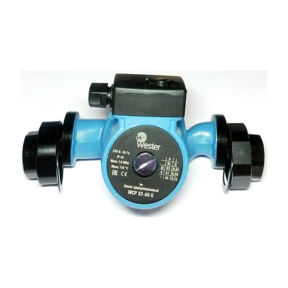 fotoНасос с гайками Wester WCP 32-60G 0-18-0040фото