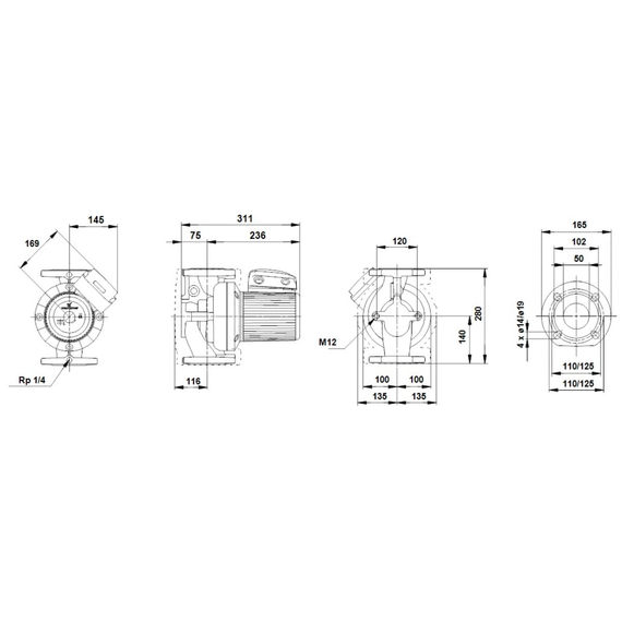 fotoЦиркуляционный насос Grundfos UPS 50-120 F 96402101, изображение 2фото