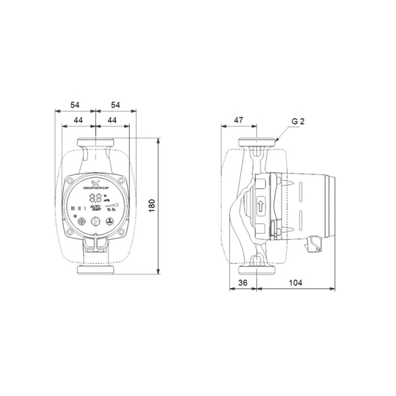 fotoНасос Grundfos ALPHA2 32-40 180 99420016, изображение 3фото
