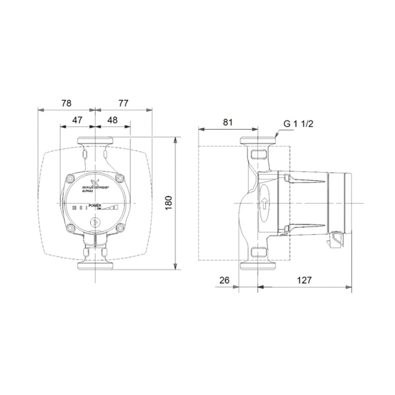 fotoНасос Grundfos ALPHA2 L 25-60 180 98286490, изображение 2фото