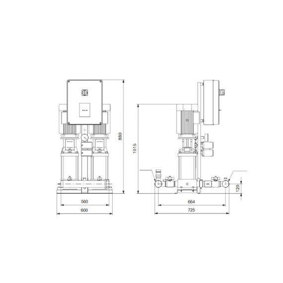 fotoУстановка повышения давления Grundfos Hydro Multi-S P 2CR10-10 3X400/50 DL 95922792, изображение 2фото