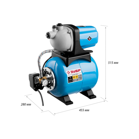 fotoНасосная станция ЗУБР МАСТЕР НАС-М3-1000, изображение 2фото