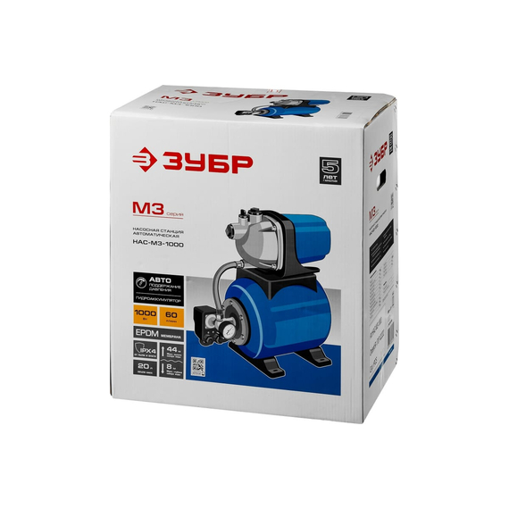 fotoНасосная станция ЗУБР МАСТЕР НАС-М3-1000, изображение 9фото