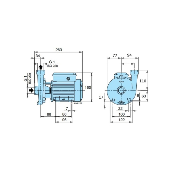 fotoНасосный агрегат для загрязненной воды Calpeda CM 22/1E 230/50 Hz 100387775, изображение 5фото