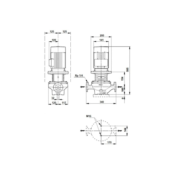 fotoЦентробежный насос Grundfos TP 32-200/2 96086661, изображение 2фото