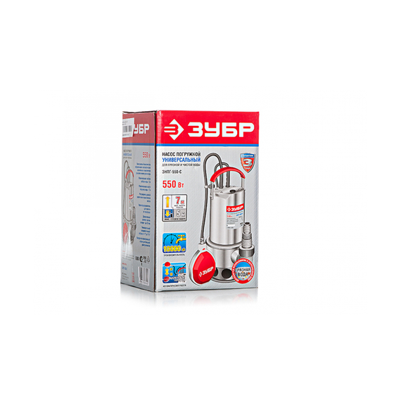 fotoПогружной дренажный насос ЗУБР ЗНПГ-550-С, изображение 2фото