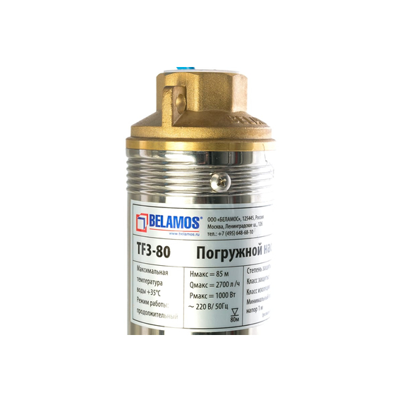 fotoСкважинный насос БЕЛАМОС TF3-80, изображение 2фото