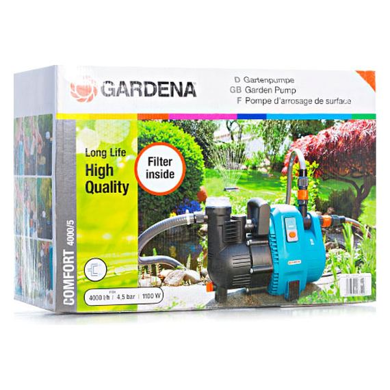 fotoПоверхностный самовсасывающий насос Gardena 4000/5 Comfort 01732-20.000.00, изображение 2фото
