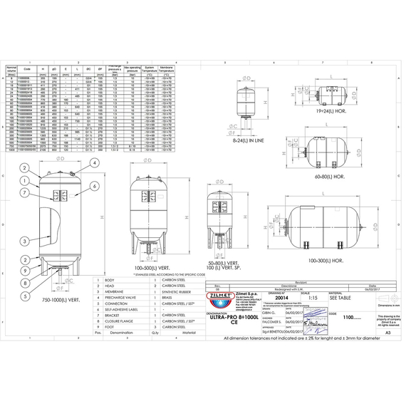 fotoРасширительный бак Ultra-Pro 100L 1" G (Blue) вертикальный ELBI, изображение 3фото